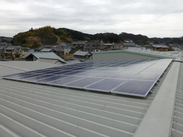 静岡県菊川市お茶工場屋根上太陽光発電