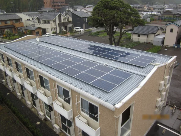 静岡市の集合住宅様のFIT全量売電太陽光発電の設置事例
